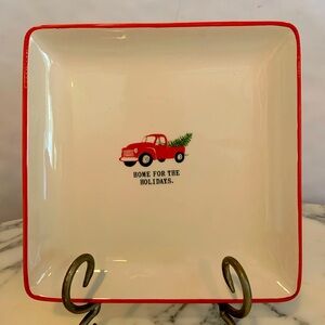 Rae Dunn Artisan Collection Plate “Home for the Holidays” Square Serving Plate